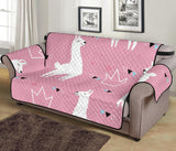 Llama Alpaca pink background Sofa Cover Protector