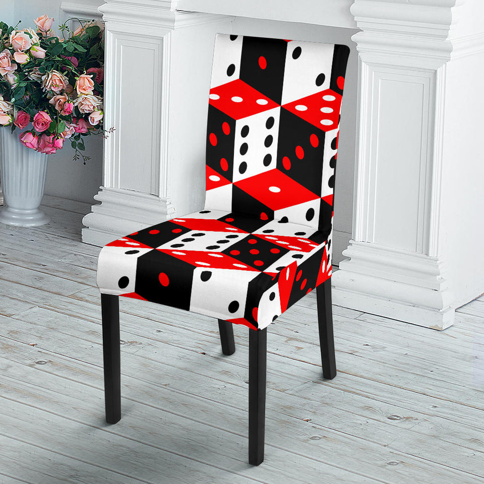 Dice Pattern Print Design 02 Dining Chair Slipcover