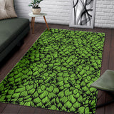 Green Hop Patternn Area Rug