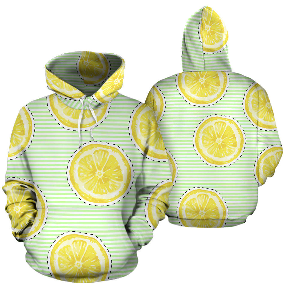 Slice Of Lemon Pattern Men Women Pullover Hoodie