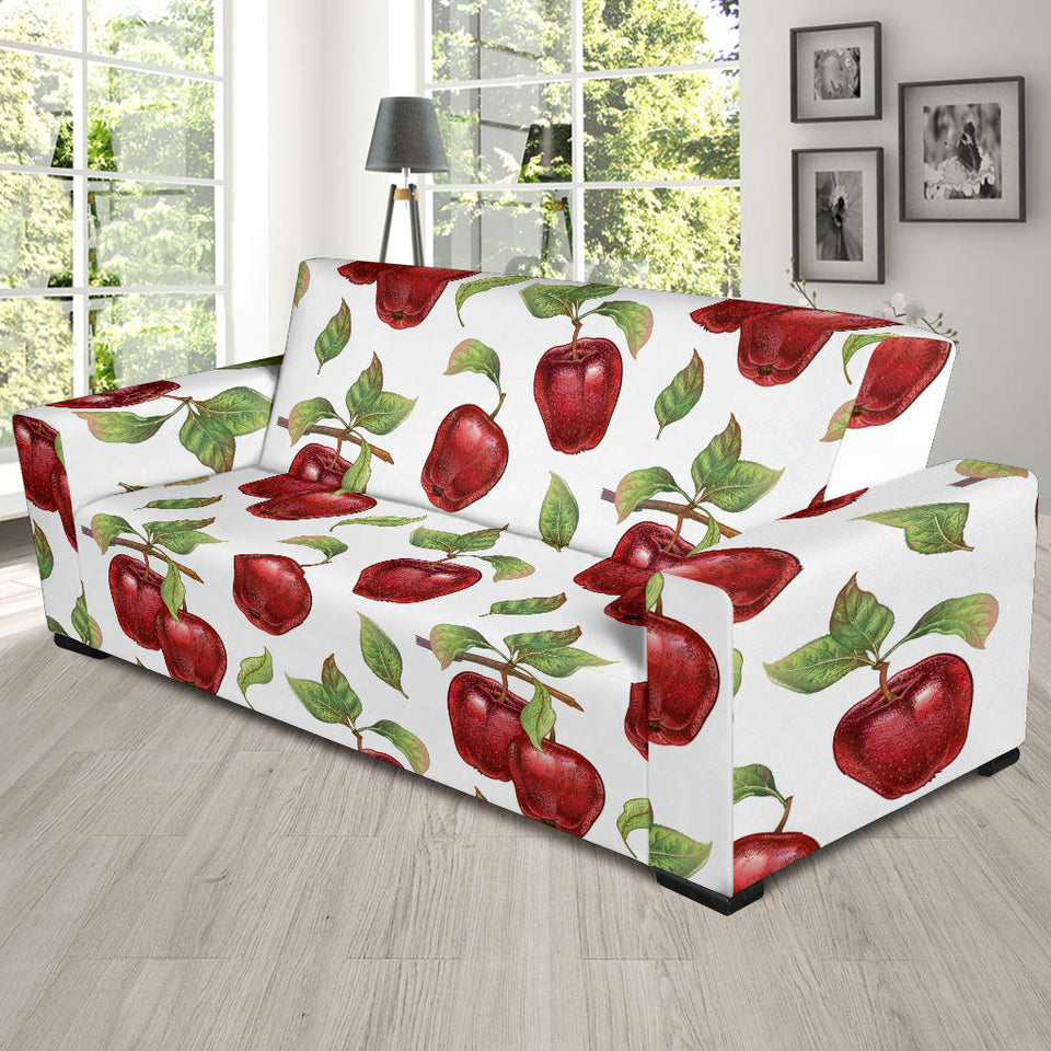 Red Apples Pattern Sofa Slipcover