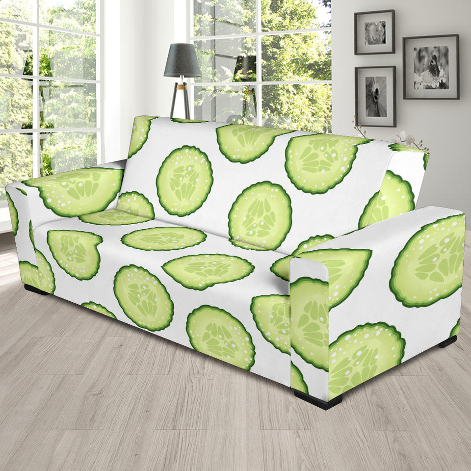 Cucumber Slices Pattern Sofa Slipcover