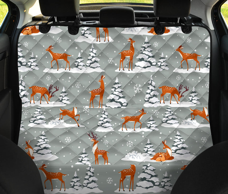Beautiful Deers Winter Christmas Dog Car Seat Covers