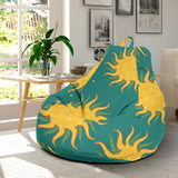 Sun Green Background Bean Bag Cover