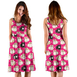 Guinea Pig Pattern Print Design 01 Sleeveless Midi Dress