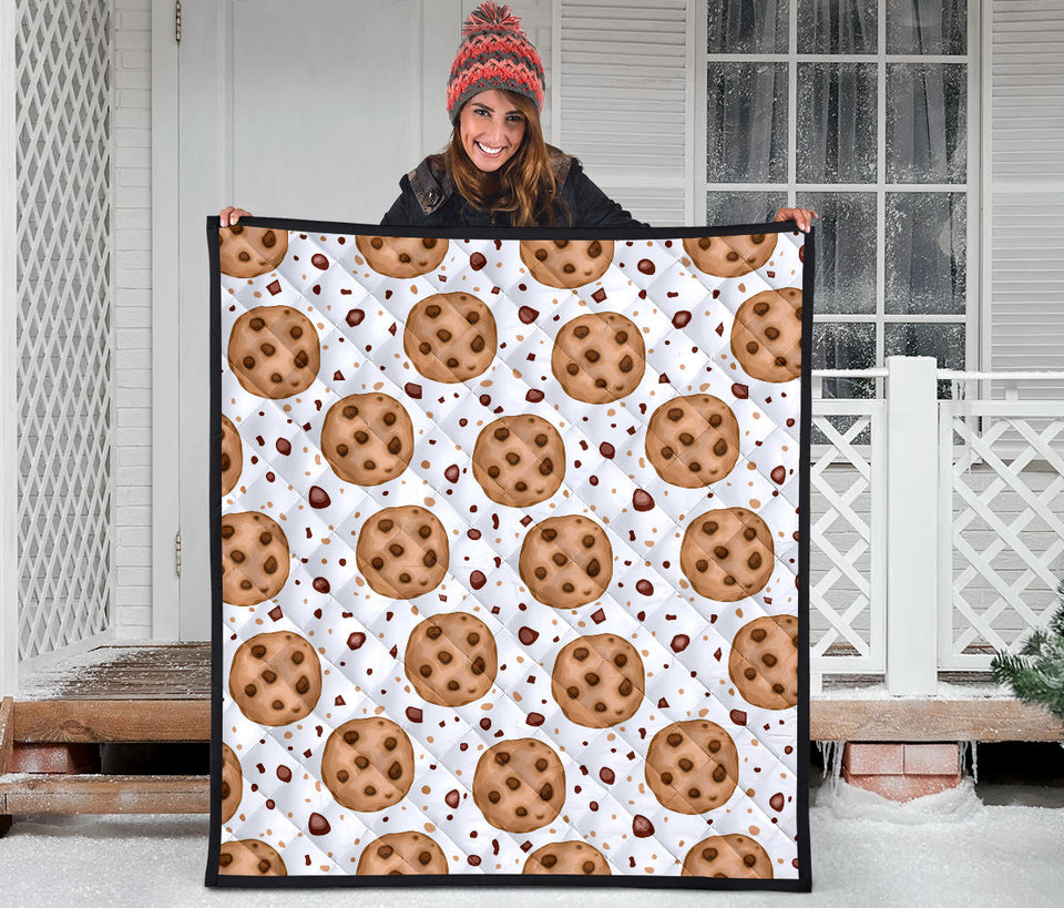 Chocolate Chip Cookie Pattern Premium Quilt