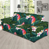 Parrot Palm Tree Leaves Flower Hibiscus Pattern Sofa Slipcover