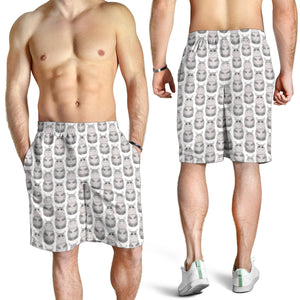 Hippopotamus Pattern Print Design 05 Men Shorts