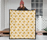 Cheese Pattern Premium Quilt