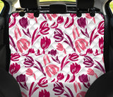 Pink Sketch Tulip Pattern Dog Car Seat Covers