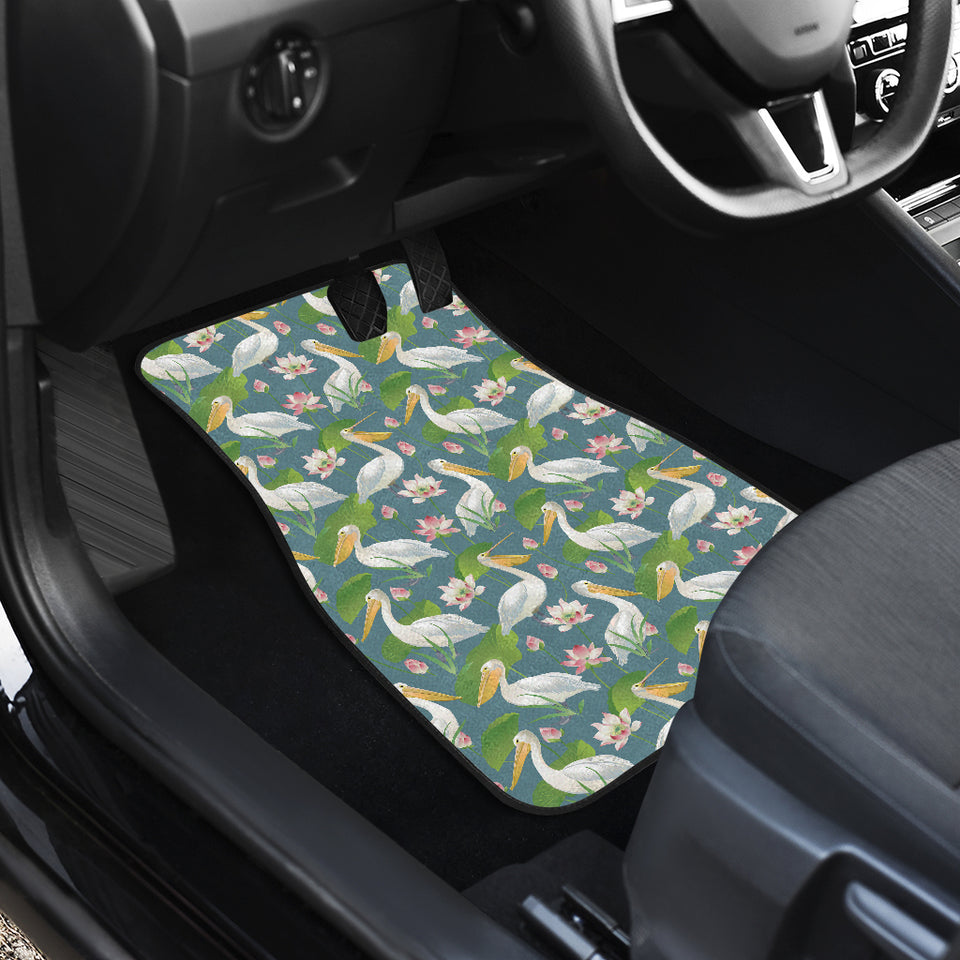 Pelican Pattern Print Design 04 Front and Back Car Mats
