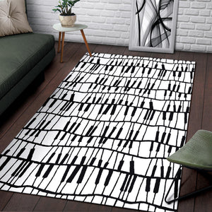 Piano Pattern Print Design 03 Area Rug