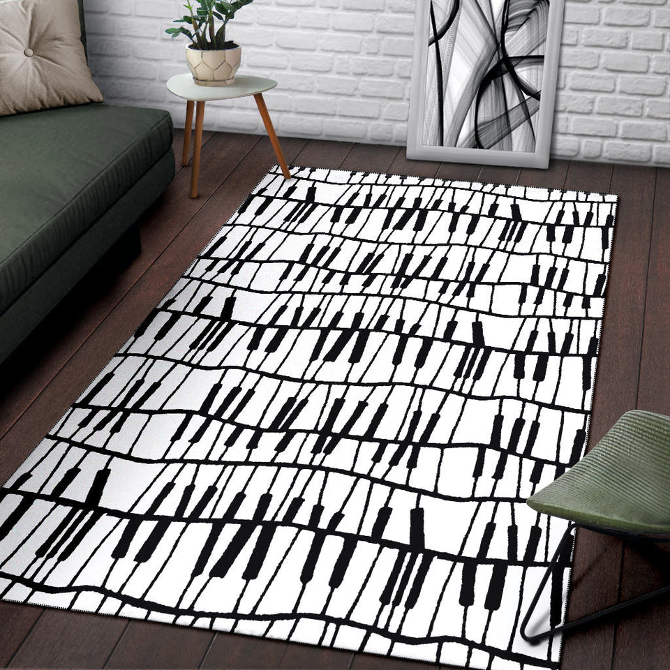 Piano Pattern Print Design 03 Area Rug