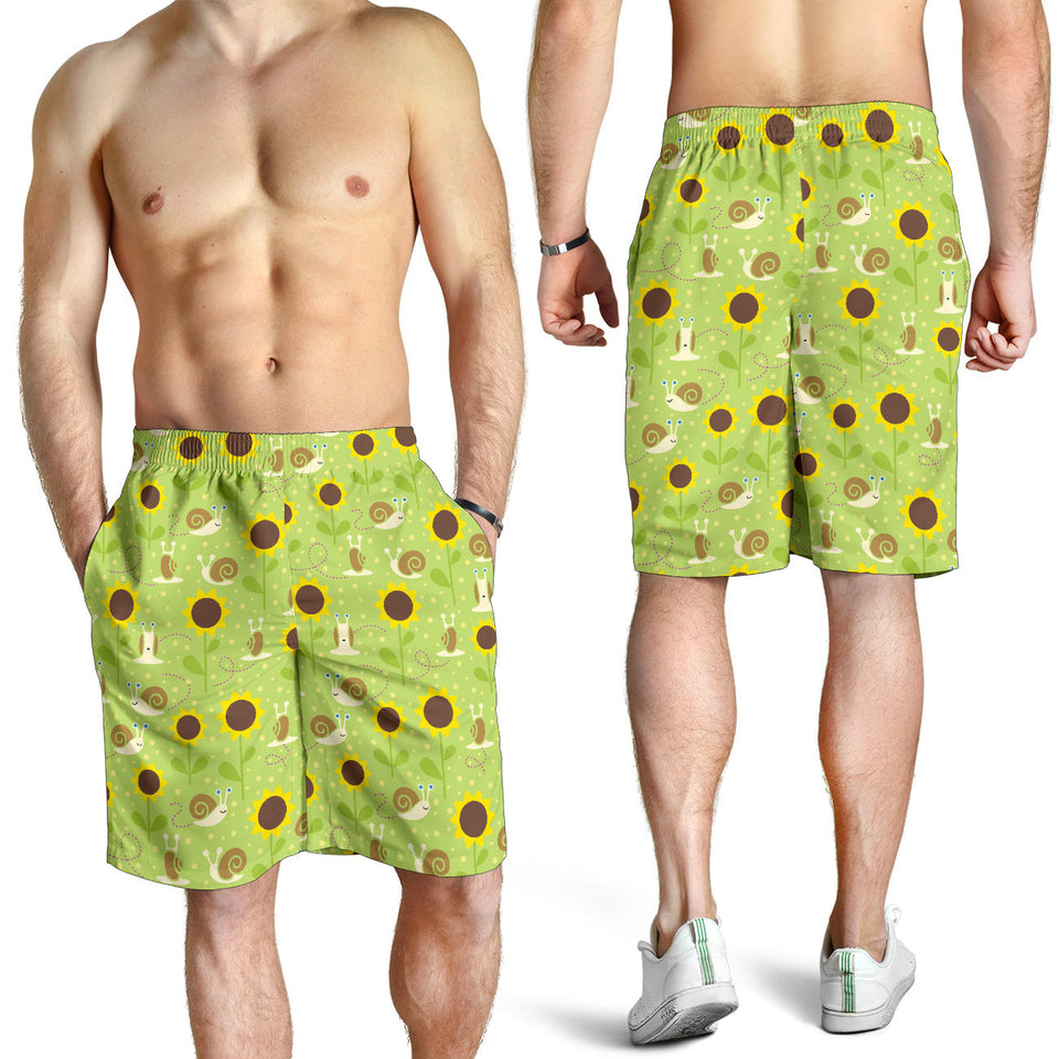 Snail Pattern Print Design 01 Men Shorts
