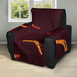 Boomerang Australian aboriginal ornament circle black background Recliner Cover Protector
