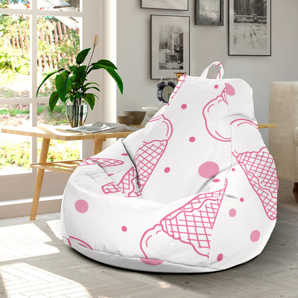 Hand Drawn Ice Cream Pattern Bean Bag Cover