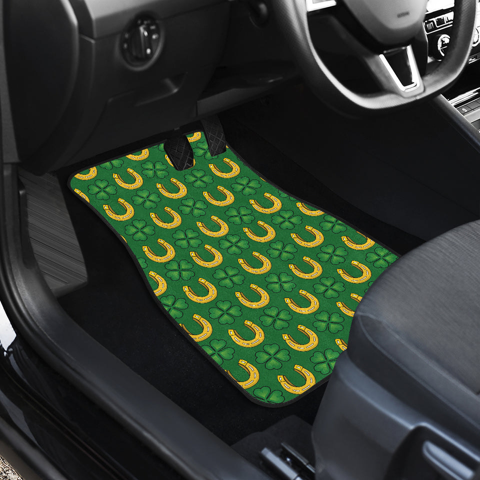 Horseshoes Pattern Print Design 05 Front and Back Car Mats