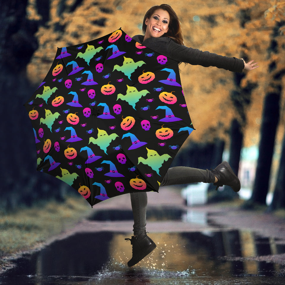 Colorful Halloween Background Umbrella
