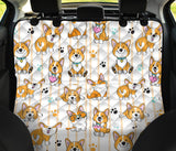 Cute Dog Corgi Striped Background Pattern Dog Car Seat Covers