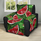 Watermelons tropical palm leaves pattern background Recliner Cover Protector