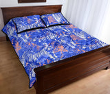 white bengal tigers pattern Quilt Bed Set