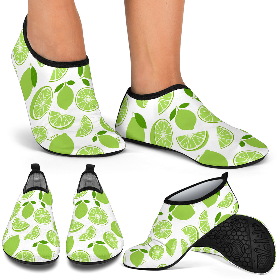 Lime Design Pattern Aqua Shoes