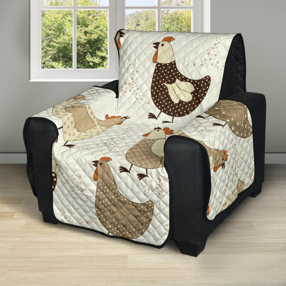 Cute rooster chicken cock Recliner Cover Protector