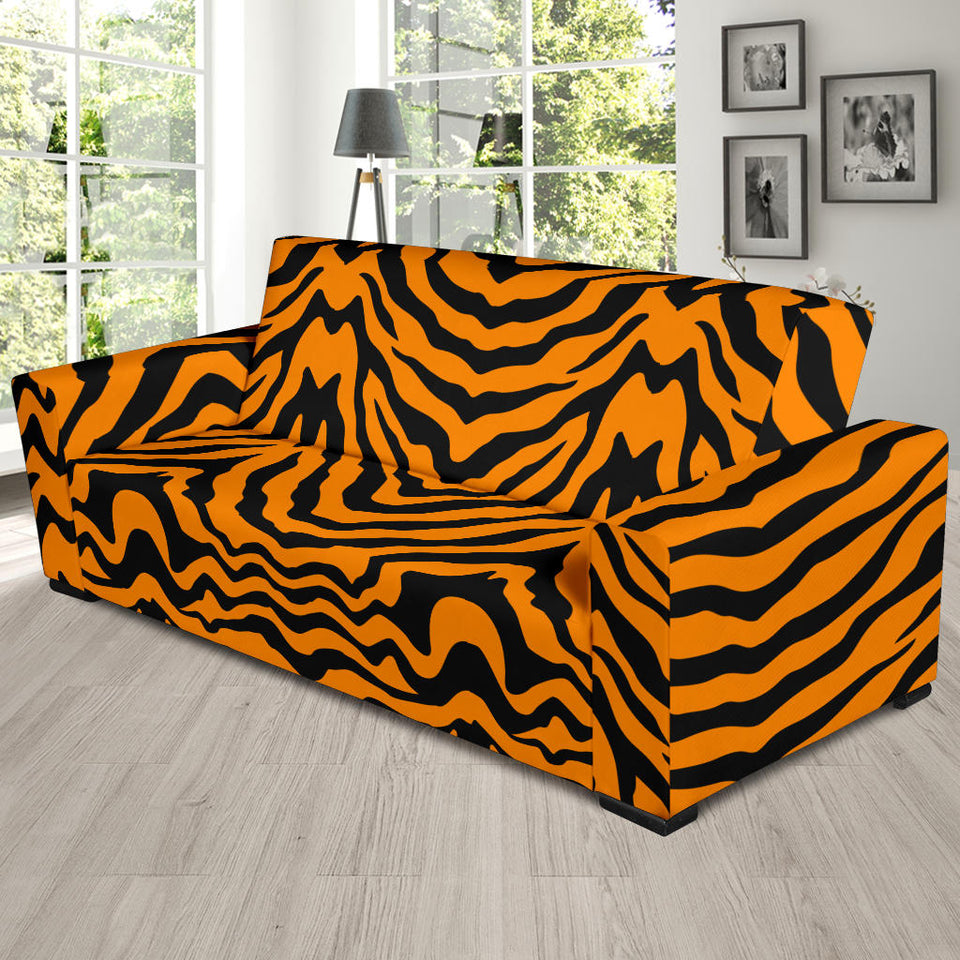 Bengal Tigers Skin Print Pattern Sofa Slipcover