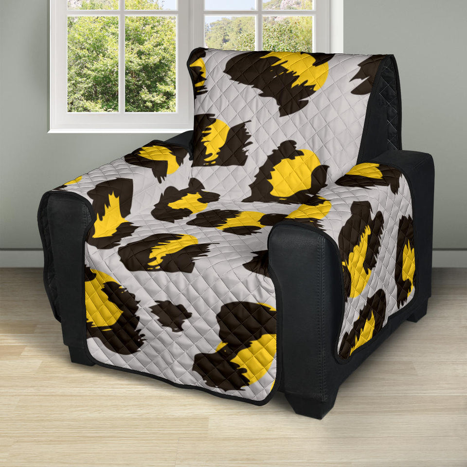 Gray Leopard print pattern Recliner Cover Protector