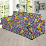 Cute Yellow Monkey Leaves Pattern Sofa Slipcover