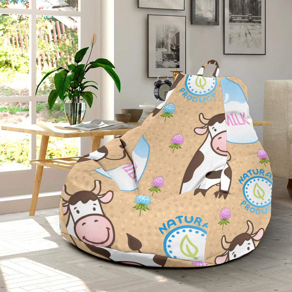 Cow Bottle Of Milk Pattern Bean Bag Cover