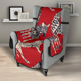 Zebra abstract red background Chair Cover Protector