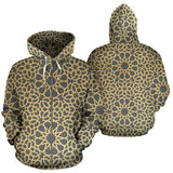Arabic Star Gold Pattern Zip Up Hoodie