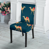 Camel Pattern Blue Blackground Dining Chair Slipcover