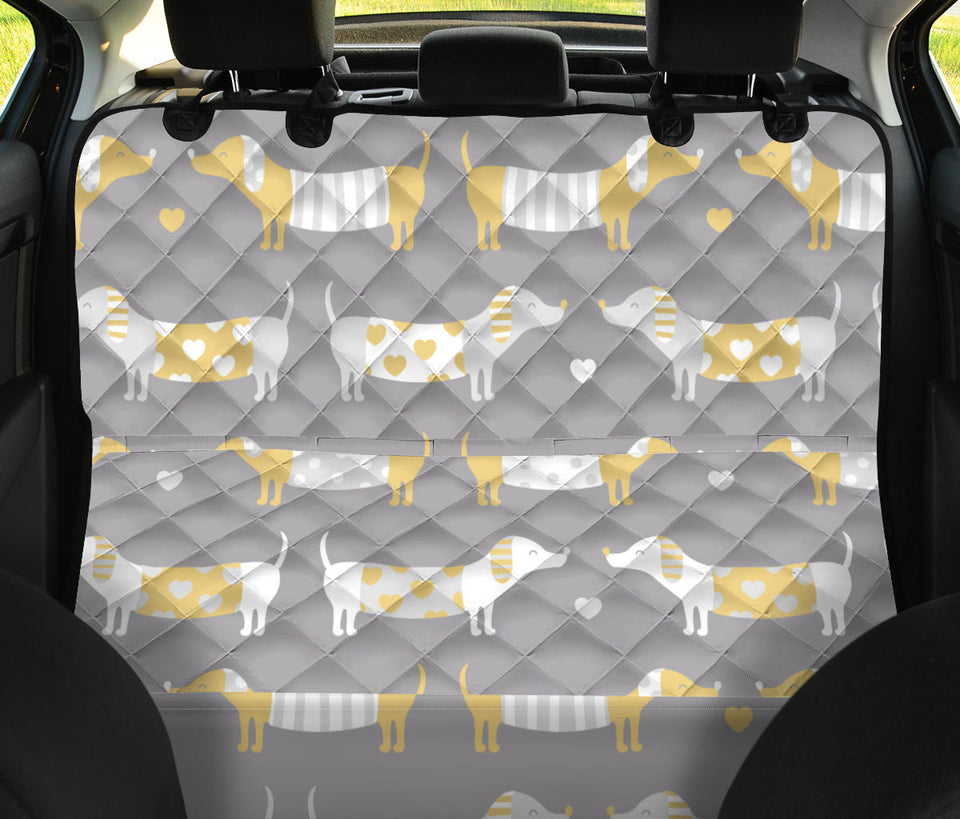 Cute Dachshund Dog Pattern Dog Car Seat Covers