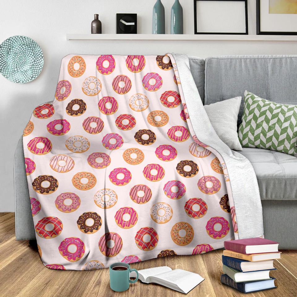 Colorful Donut Pattern Premium Blanket