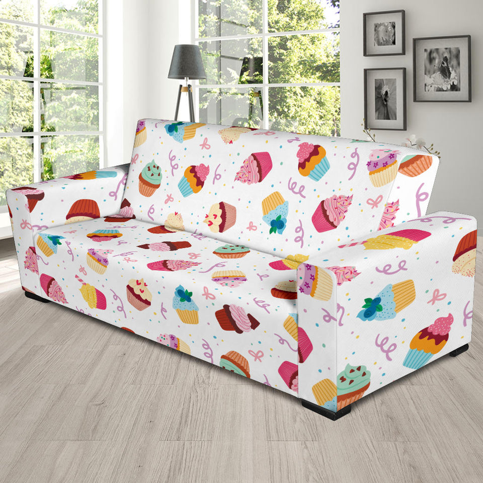 Cake Cupcake Design Pattern Sofa Slipcover