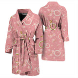 Bicycle Pattern Print Design 02 Men's Bathrobe