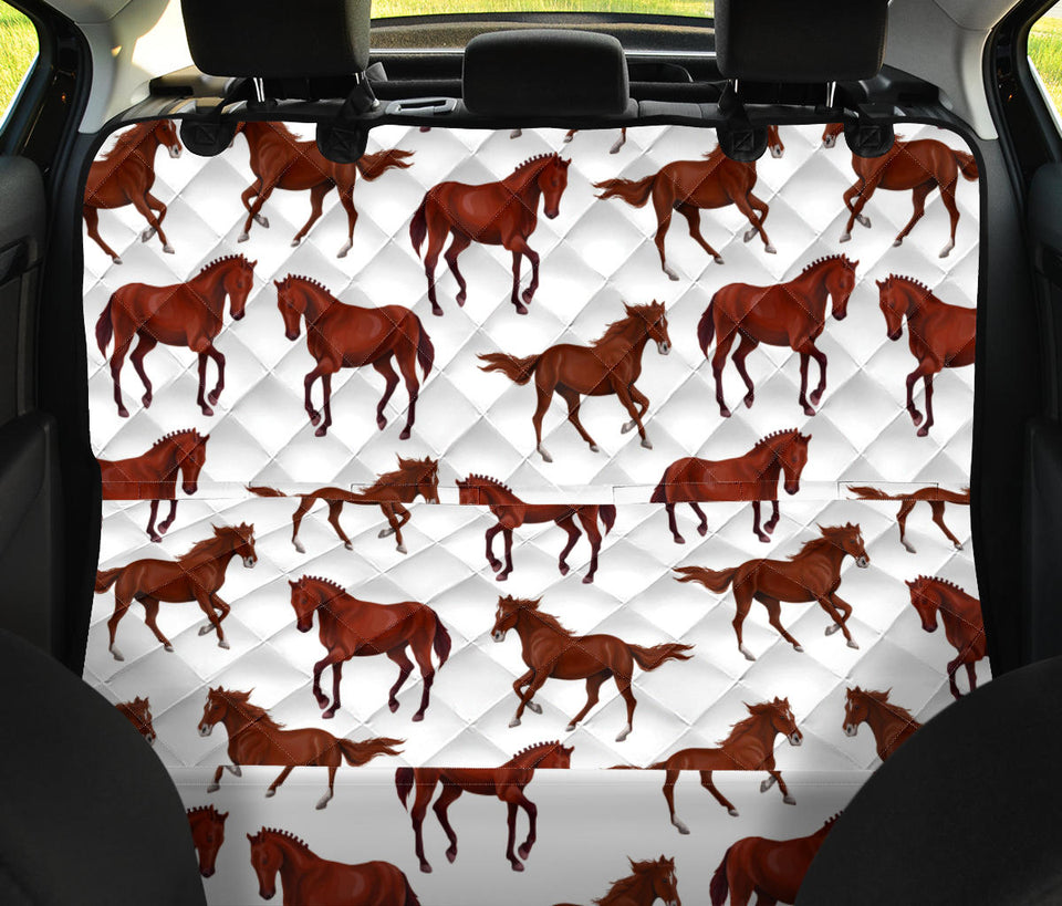 Horses Running Pattern Background Dog Car Seat Covers