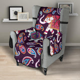 Elephant indian style ornament pattern Chair Cover Protector