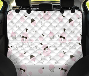 Poodle Dog Rose Cake Pattern Dog Car Seat Covers