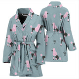 Poodle Dog Pattern Women'S Bathrobe