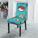 Cute Sushi Pattern Dining Chair Slipcover