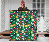 Billiard Ball Pattern Print Design 02 Premium Quilt