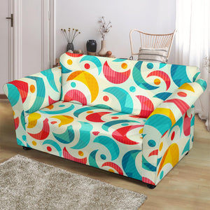 Colorful Moon Pattern Loveseat Couch Slipcover