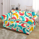 Colorful Moon Pattern Loveseat Couch Slipcover