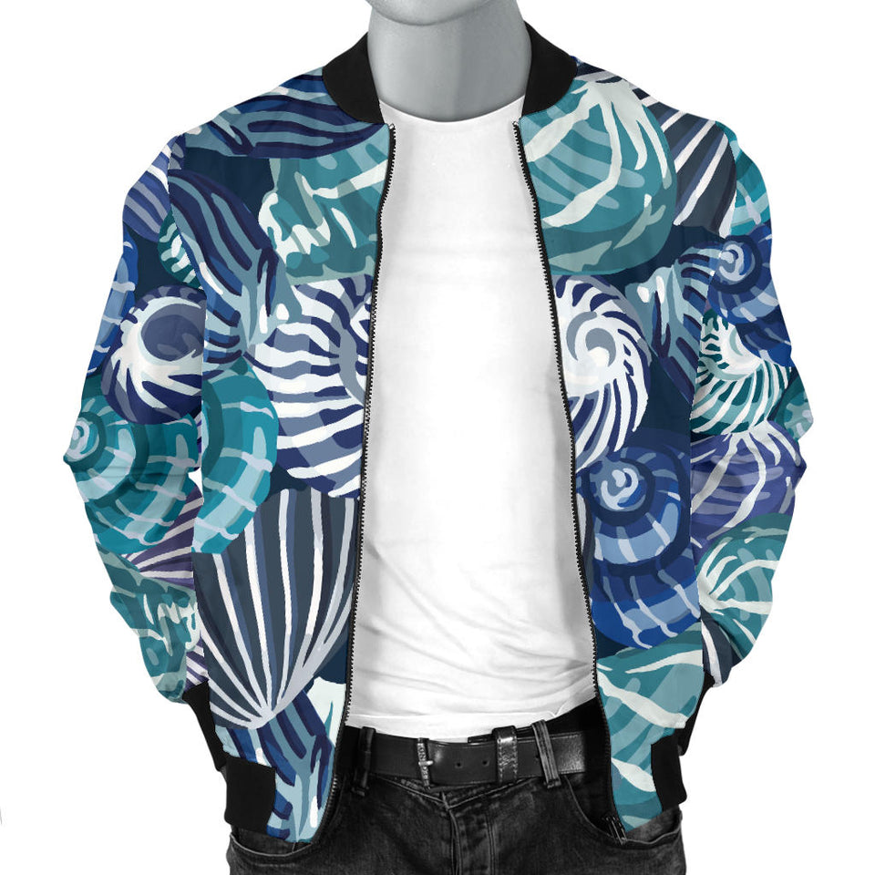 Shell Design Pattern Men'S Bomber Jacket
