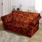 Cocoa Beans Tribal Polynesian Pattern Loveseat Couch Slipcover