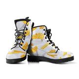 French Fries White Paper Box Pattern Leather Boots