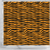 Bengal Tigers Skin Print Pattern Background Shower Curtain Fulfilled In US